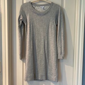 BOGO Gray sweater dress with jewel neckline